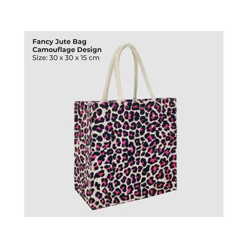 Camouflage Design Fancy Jute Bag  With Logo